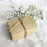 Pudełeczko weselne BOHO / EKO Ekologiczne pudełeczko z ozdobnym sznurkiem