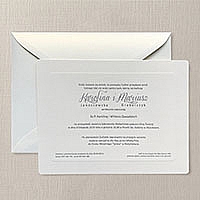Zaproszenia ślubne B032.070.18179.0 Jednokartkowe, papier metalizowany, tłoczenie