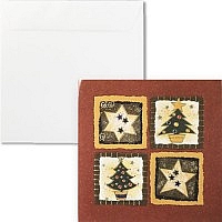 Kartka świąteczna z życzeniami H4102 Brązowa połyskująca uszlachetniona złoceniem