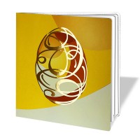 Kartki złocone, jajko satynowa folia W803