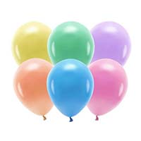 Balony Eco 10 szt. na urodziny, mix pastelowe kolorowe 30 cm 