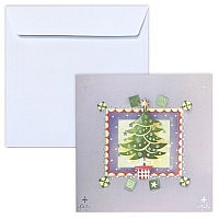 Kartka świąteczna z życzeniami Drukowana cyfrowo okładka ze srebrzeniem
