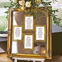 Plan stołów na lustra weselne Tablica weselna