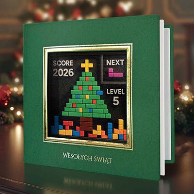 Kartka świąteczna GAMINGOWA Projekt indywidualny