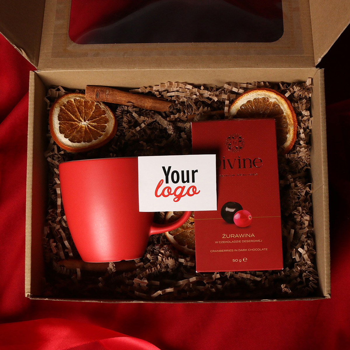 Cozy Fiord 330ml czerwony/biały