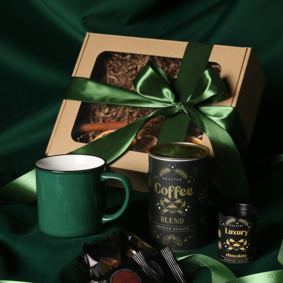 Cozy Loft 310ml ciemnozielony/biały