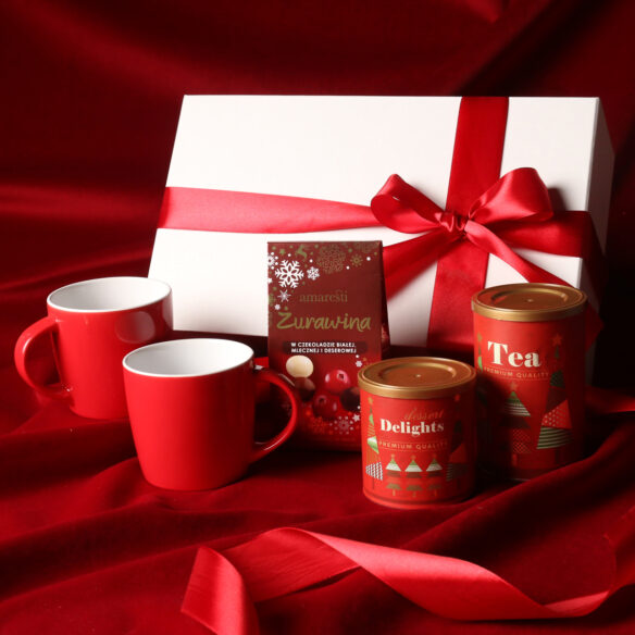 Winter Handy 320ml czerwony/biały