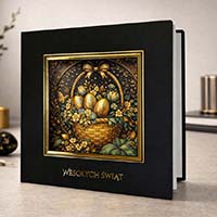 Kartka Wielkanocna - Koszyk wielkanocny premium Duży format 160 na 160