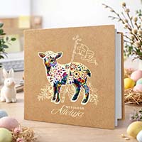 Kartka Wielkanocna, laserowo wycinana Premium 160 × 160 mm  Limitowana ECO,