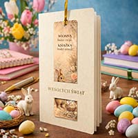 Kartka Wielkanocna Kartka z zakładką do książek