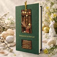 Kartka Wielkanocna Kartka wielkanocna dla firm z zakładką do książki