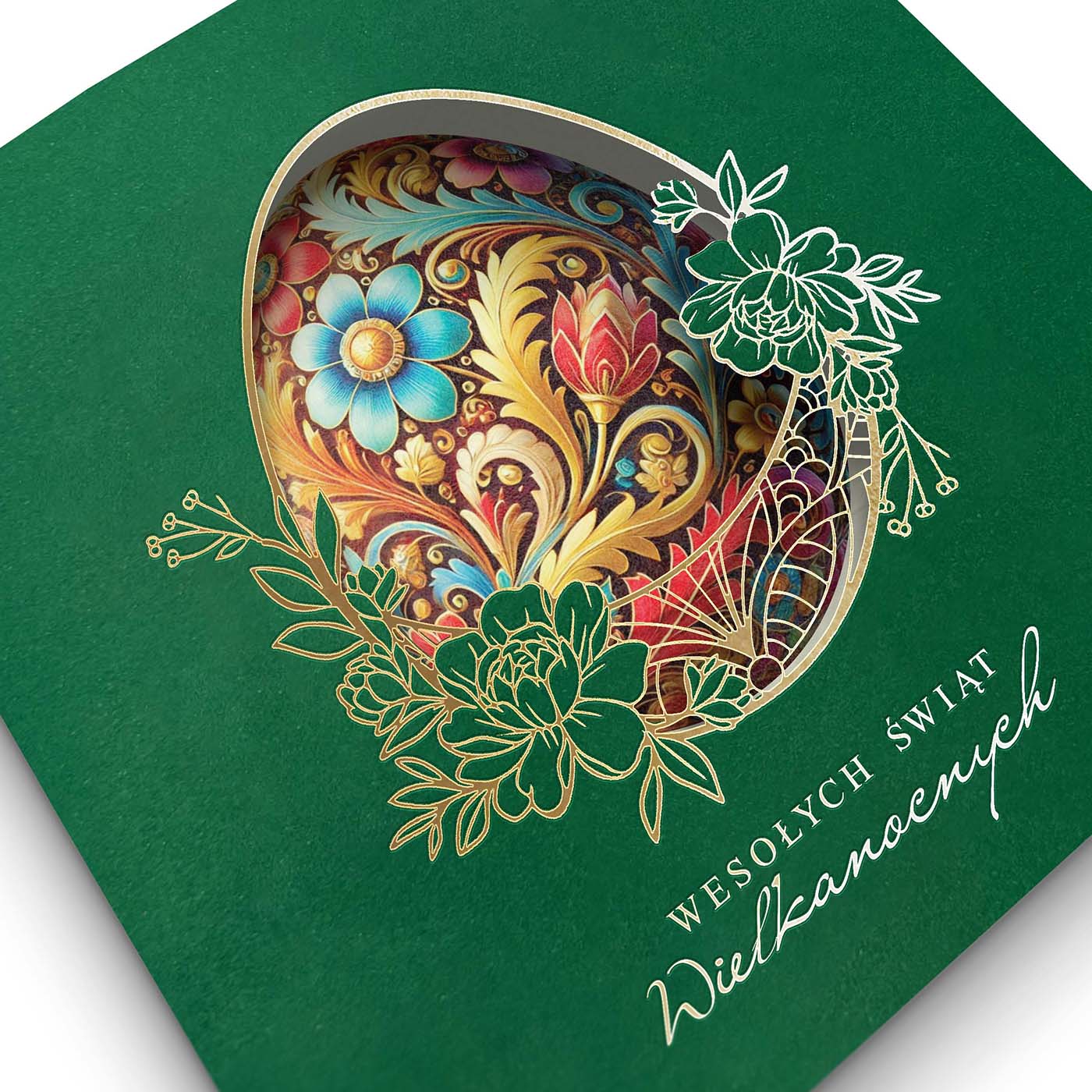 Kartki wielkanocne, laserowo wycinane Zestaw 5 szt z życzeniami + wkładki do wypisania gratis!