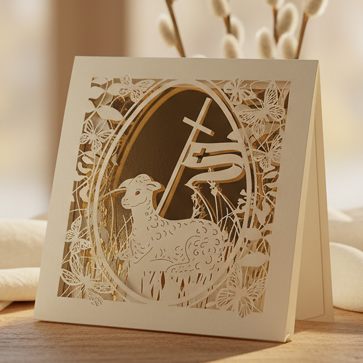 Kartki Wielkanocne, 3D Zestaw 5 szt z życzeniami + wkładki do wypisania gratis!