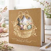 Kartki Wielkanocnw EKO Zestaw 5 szt z życzeniami + wkładki do wypisania gratis!