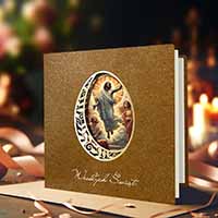 Kartka Wielkanocna Laser Zestaw 5 szt z życzeniami + wkładki do wypisania gratis!