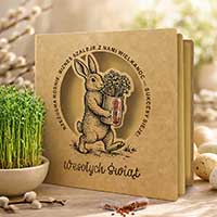 Kartka Wielkanocna z nasionami Zasiej życzenia. Pozwól im zakiełkować.