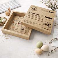 Kartka Wielkanocna z kapsułkami kwiatów Kartka, która naprawdę rośnie