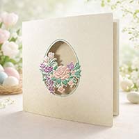 Kartka Wielkanocna Pastelowa Wielkanoc 160x160