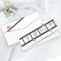 Zaproszenia ślubne F50615 Papier powlekany, dekoracyjne tłoczenie