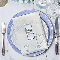 Zaproszenia ślubne F70703 Kalka uszlachetniona srebrzeniem, wkładka matowa