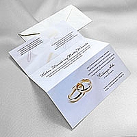 Zaproszenia ślubne C050953 Składane w harmonijkę, drukowane tło, złocenie